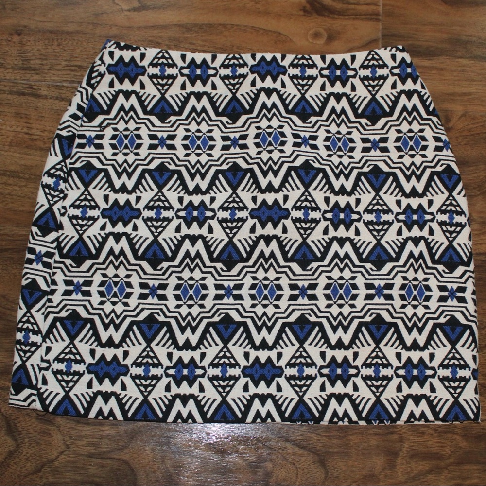 H&M Divided Cobalt Blue Aztec Print Mini Size 2